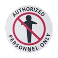 Product Image of 17" Dia. Authorized Personnel Vinyl Security & Admittance Adhesive Backed Floor Sign, WFS14