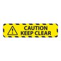 Product Image of Caution Keep Clear Vinyl Restroom Adhesive Floor Sign, WFS50