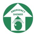Product Image of 17" Dia. Emergency Shower Vinyl First Aid Adhesive Backed Floor Sign, WFS8