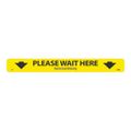 Product Image of 2.25" x 20" Please Wait Here Practice Social Distancing Vinyl Floor Sign, WFS8110