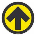 Product Image of 8" Dia. Blank Vinyl Entrance & Directional & Exit Adhesive Backed Floor Sign, WFS84YL10