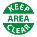 Product Image of Keep Area Clear Accident Prevention Adhesive Backed Floor Sign, WFSM38