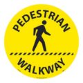 Product Image of Pedestrian Walkway Restroom Janitorial & Housekeeping Adhesive Backed Floor Sign, WFSM56