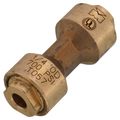 Product Image of 1/4" OD ACP Brass Push-Fit Coupling, Staked Stop