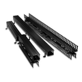 Product Image of Vertical Front And Rear Cable Management, 5" Channel X 80" Long (Black) Snap-on Cover