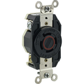 Product Image of 20A, 277/480V 3-Phase Y, NEMA L19-20R, 4P, 4W, Flush Mtg Locking Receptacle, Non-Grounding, V-0-MAX (Black)