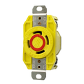 Product Image of 30A, 480V 3-Phase, NEMA L16-30R, 3P, 4W, Flush Mtg Locking Receptacle, Grounding, Corrosion-Resistant, V-0-MAX (Yellow)