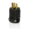 Product Image of 15A, 125V NEMA 5-15P, 2P, 3W, Plug, Straight Blade, Grounding, Power Indication (Black)