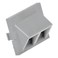 Product Image of 2-port Angled MOS Quickport, Adapter, 1.5 Units High (Gray)