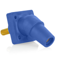 Product Image of 16 Series Panel Mount Receptacle, Female, 400A Max, 600V 45 Degree Angle, 1.125"L Threaded Stud Termination, #2-4/0 Cable Range (Blue)