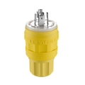 Product Image of 20A, 120/208V 3-Phase Y, NEMA L21-20P, 4P, 5W, Locking Plug, Grounding, Wetguard (Yellow)