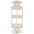 Product Image of Quickport, Decora Insert, 4-port (Light Almond)