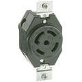 Product Image of 30A, 277/480V 3-Phase Y, NEMA L22-30R, 4P, 5W, Flush Mtg Locking Receptacle, Grounding (Black)