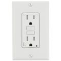 Product Image of 15A, Self Test, Tamper-Resistant AFCI Duplex Receptacle w/ LED Indicator Light & Wallplate (120V) - White