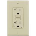 Product Image of 20A, Self Test, Tamper-Resistant AFCI Duplex Receptacle w/ LED Indicator Light & Wallplate (120V) - Ivory
