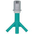 Product Image of Dual Air Gap for Double Drawer Dishwasher w/ Skirted Cap, Two 5/8" OD Inlets and 7/8" OD Outlet