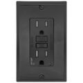 Product Image of 15A, Self Test, Tamper-Resistant Dual-Function AFCI/GFCI Outlet w/ LED Indicator Light (125V) - Brown