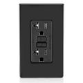 Product Image of 20A, Self Test, Tamper-Resistant Dual-Function AFCI/GFCI Outlet w/ LED Indicator Light (125V) - Black