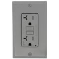 Product Image of 20A, Self Test, Tamper-Resistant Dual-Function AFCI/GFCI Outlet w/ LED Indicator Light (125V) - Gray