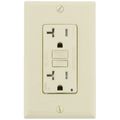 Product Image of 20A, Self Test, Tamper-Resistant Dual-Function AFCI/GFCI Outlet w/ LED Indicator Light (125V) - Ivory