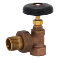 Product Image of 3/4" (FIP x Male Union) Hot Water Angle Radiator Valve