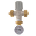 Product Image of 1/2" Lead Free Union Sweat Mixing Valve w/ Temperature Gauge (70-145F)