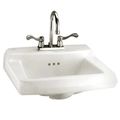 Product Image of Comrade Wall-Hung Sink w/ 4" Centerset, for Concealed Arms (White)
