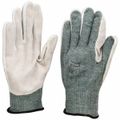 Product Image of ActivArmr 70-765 Heavy-Duty Puncture Resistant Gloves, Leather Covered Palm & Fingers, Gray, XL