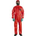 Product Image of AlphaTec 4000 Model 111 Disposable Chemical Resistant Coveralls w/ Hood, Red, 2XL (Pack of 20)