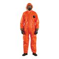 Product Image of AlphaTec 4000 Model 111 Disposable Chemical Resistant Coveralls w/ Hood & Double Zipper, Orange, Small