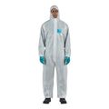 Product Image of AlphaTec 1500 Plus Model 111 Disposable Chemical Resistant Coveralls w/ Hood, 2 Way Zipper, White, Medium (Pack of 25)
