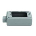 Product Image of 4.63" x 5.88" x 2" 2-Gang FSC Malleable Iron Device Box w/ 1/2" Hub