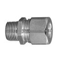 Product Image of 1-1/4" MNPT Machined Steel Body/Cap Liquid Tight Strain Relief Straight Cord Connector, 1.375" to 1.5" Cord Dia. Range