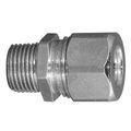 Product Image of 1-1/4" MNPT Machined Steel Body/Cap Liquid Tight Strain Relief Straight Cord Connector, 0.75" to 0.875" Cord Dia. Range