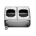 Product Image of 6.94" x 5" x 2.69" 2-Gang FDB Malleable Iron Device Box