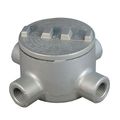 Product Image of 4-7/8" Dia., 2" Hub, 3 Outlets, GRT Aluminum Round Conduit Outlet Box
