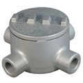 Product Image of 3-3/8" Dia., 3/4" Hub, 4 Outlets, GRT Malleable Iron Round Conduit Outlet Box