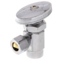 1/2" Sweat x 3/8" OD Comp. Multi Turn Angle Stop Valve, Chrome Plated (Lead Free)