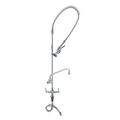 Product Image of Easyinstall Pre-rinse, Single Hole Base, 12" Add-on Faucet, 18" Flex Lines, Wall Bracket, B-0113-ADF12-B