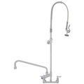 Product Image of 8" EasyInstall Pre-Rinse Spring-Action Wall Mount Mixing Faucet w/ Add-On Faucet