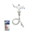 Product Image of Single Hole Double Pantry Swivel/Rigid Base Faucet Less Nozzle w/ Spring Checks & Lever Handles, 18" Supply Hose
