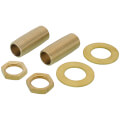 Product Image of 1/2" NPT x 2" Inlet Supply Nipple Kit w/ 1/2" Lock Washer & Locknut - Long (2-Pack), B-0425-M