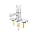 Product Image of Self-Closing Metering Sill Faucet, Deck Mount, Deck Plate & Push Button Handle, 0.5 GPM, B-0712-VF05-4DP