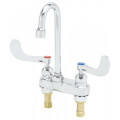Product Image of Two-Handle Centerset Gooseneck Swivel Lav Faucet, Deck Mount w/ 4" Handles (Chrome)