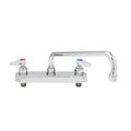 Product Image of Workboard Faucet, Deck Mount, 8" Centers, 12" Swing Nozzle, Lever Handles, B-1123