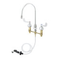 Product Image of 8" Deck Mount Two Handle Medical Faucet, 8-13/16" Gooseneck, with 4" Wrist Action Handles