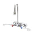 Product Image of 4" Wall Mount Faucet, Quarter-Turn, 4" Wrist Handles, Swivel Gooseneck, 1.0 GPM Aerator