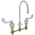 Product Image of 8" Deck Mount Two Handle Medical Faucet, 5-3/4" Gooseneck, with 4" Wrist Action Handles