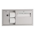 Product Image of B-3091 Recessed-mounted Toilet Tissue, Seat-cover Dispenser and Waste Disposal (Satin)