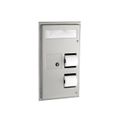 Product Image of B-357 Partition-mounted, Seat-cover Dispenser, Sanitary Napkin Disposal and Toilet Tissue Dispenser (Satin)